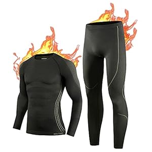 NOOYME Mens Thermal Underwear Mens Thermals Long Johns, Compression Top Men & Mens Leggings Quick Dry Long Johns For Men Thermal