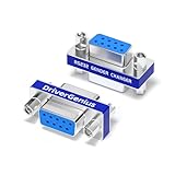 DriverGenius 9-Pin Cambiador de Género Serial DB9 - Adaptador RS232 Hembra/Hembra para Transferencia de Datos (2 Piezas/Paquete, RS232F2F-2A)
