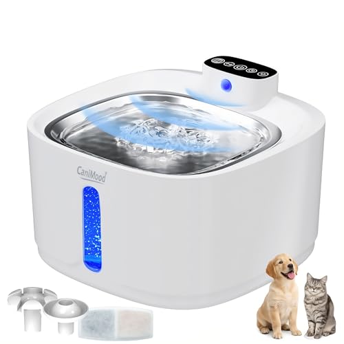 CANIMOOD Fontaine à Eau 3,2L pour Chats et Chiens