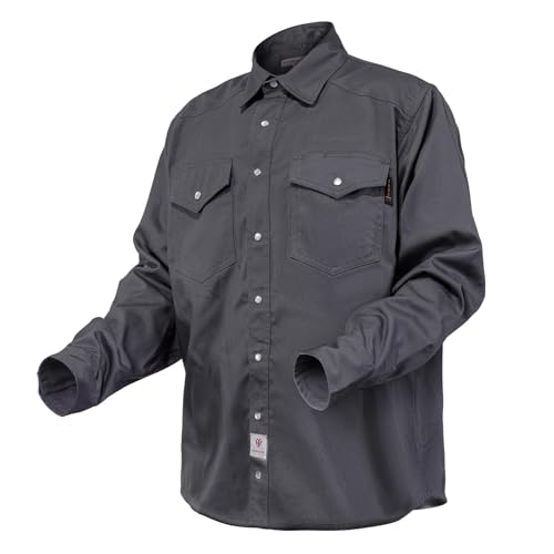 Image of YESWELDER FR Welding Shirts Flame Resistant Lightweight, 100% Cotton NFPA2112 Fire Retardant Shirts for Men Women