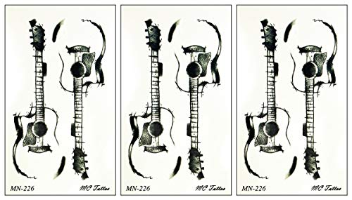 PARITA Small Tattoos Electric Guitar Music Rock and Roll Cartoon