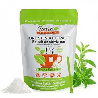 Stevia Select Organic Stevia Extract - 100% Pure Stevia Without Erythritol Zero Calorie Sweetener - Sugar Substitute - Keto Sweetener & Sugar Alternative 454 grams