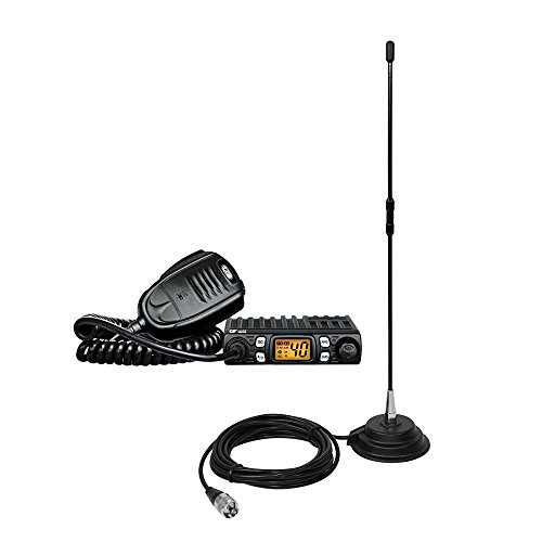 Radio CB CRT One con antena PNI Extra 40 para comunicación móvil en carretera