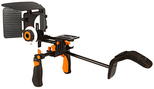 Ivation Pro Steady Dslr Complete Movie Rig With Shoulder Mount And Follow Focus System And A Matte Box Shading Card For All Dslr Cameras & Video Camcorders (Orange) #TOP2