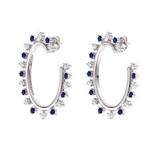 Diamondere-Natural-and-Certified-Blue-Sapphire-and-Diamond-Earrings-in-14K-White-Gold-099-Carat-Earrings-for-Women 41iFfDjhIWL