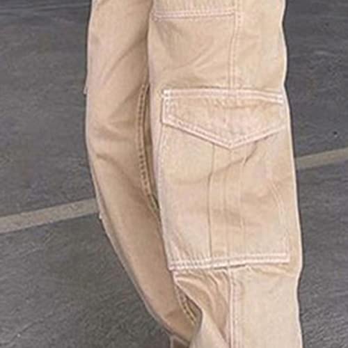 DGHM-JLMY Ladies Street Fashion Workwear Straight Trousers Harajuku High Waist Slim Loose Khaki Jeans Wide Leg Pants Retro4