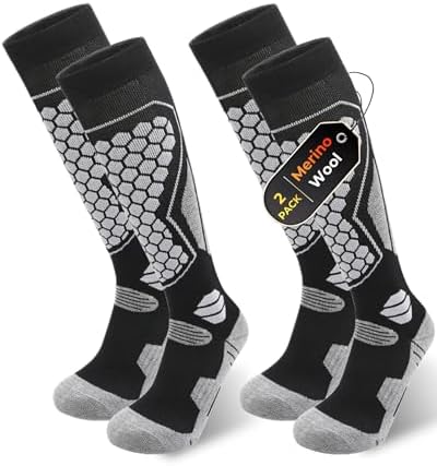 Merino Wol Skisokken met Schokabsorptie en Naadloze Pasvorm - Courchevel 3pk