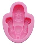 Diseño bebe 3D DeColorDulce Bebe Boca Arriba Molde 3D, Silicona, Rosa, 16x10x3 cm