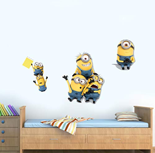 Sticker Yard Cute Minions Home Wall Sticker (PVC Vinyl, 17 X 71 cm, Multicolour)
