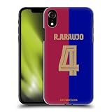 Head Case Designs Officially Licensed FC Barcelona Ronald Araújo 2024/25 Players Home Kit Hard Back Case Compatible with Apple iPhone XR