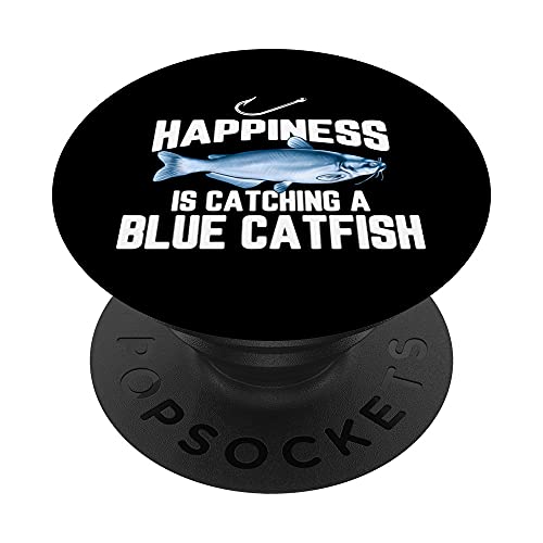 Divertido bagre azul pesca grande pescado de agua dulce pescador regalo PopSockets PopGrip Intercambiable