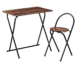 パール金属 折りたたみ デスク チェア セット テーブル 机 イス 木目調 ブラウン N-7842