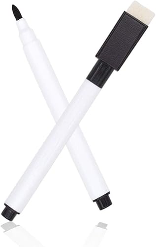 Rotuladores magnéticos reescribibles para pizarra blanca con tapa de borrador (600 unidades, negro)