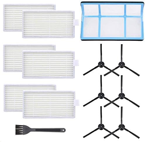 Vacuum Filter Kit Replacement for Robotic Vacuum ILIFE V3 V3S V5 V5s Pro Robot Vacuum Cleaner 6 Filters and 6 Side Brushes and 1 Primary Filter (Pack of 13)