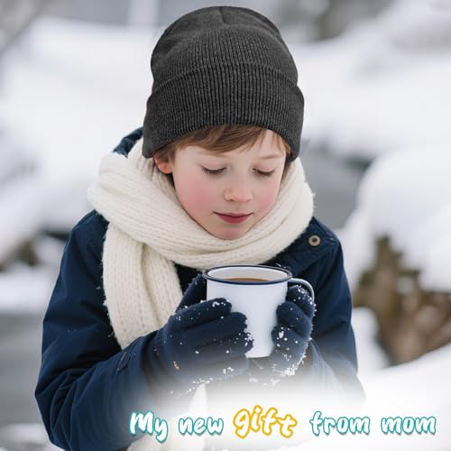 Image of ZOORON Kids Beanie Boys Girls Beanies Children Winter Hats Children Knit Warm Caps Kids Soft Beanie Cap