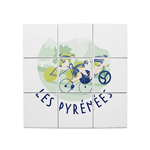 Carreaux Céramique Décoratif Vélo France Fresque Haut de Gamme 32,4cm - 4