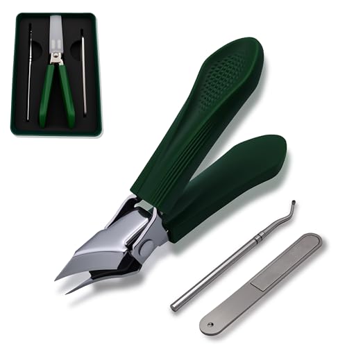 Eagle-Beak Slant Nail Clippers, 3-Piece Set with Wide Mouth to