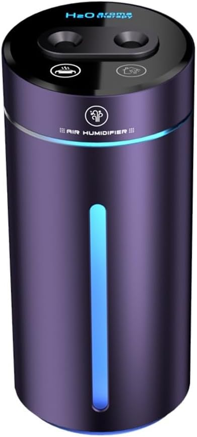Mist Vehicle Air Humidifier With Colorful LED Indicators And 380ml Water Tank For Continuous Operation Over Hours(purple)