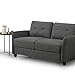ZINUS Ricardo Loveseat Sofa Tufted Cushions, Easy, Tool-Free Assembly, Dark Grey