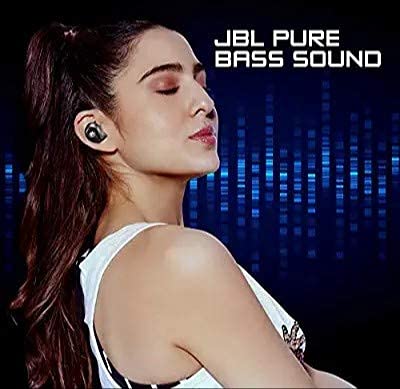 Image of (Refurbished) JBL C100TWS by Harman Truly Wireless Bluetooth in Ear Headphone with Mic (Black)