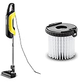 Kärcher Kompaktsauger VC 5 inkl. Zubehör, Boden-Staubsauger beutellos, Reinigungsgerät für Treppen, Teppiche & Co., handlich & platzsparend + Kärcher 2.863-239.0 Langzeitfilter