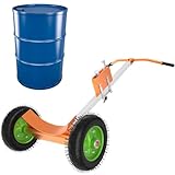 Robuste Trommelwiege mit Rädern, höhenverstellbare Klemme für sicheren Transport, ideal für Kunststoff- und Eisenfässer in Werkstätten, Fabriken und Lagern