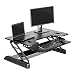 VariDesk Tall 40 by Vari – Taller Height Adjustable Standing Desk Converter – Stand Up Desk for Dual Monitors - (Black)