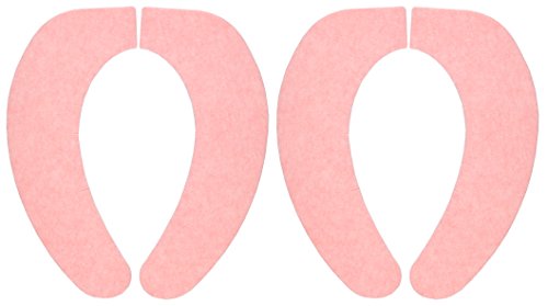 【日本製 消臭 洗える】サンコー ずれない トイレ 便座カバー 便座シート 2組 ピンク おくだけ吸着 KA-21