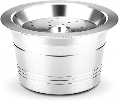 Refillable Stainless Steel Coffee Capsule with Spoon and Brush for K-fee Espresso Machines, Reusable Pod, 304 Stainless Steel