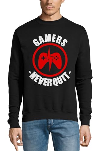 Pull gamer noir en coton vêtement idéal pour soirées gaming et streams