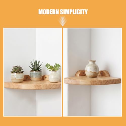Estante de esquina de madera triangular de 7 pulgadas para pared 7