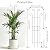 3 Set Tall Trellis for Potted Plants Indoor, 32'' Expandable Garden Metal Trellis for Climbing Plants Outdoor, Monstera Plant Support for Hoya, Vine, Ivy Pothos (Black)