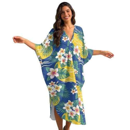 Vestido largo de playa de verano y ropa de resort holgada para vacaciones