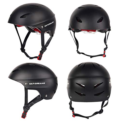 Adult Helmet – Commuter Bicycle Helmets for Men and Women - Adjustable Dial for Head Circumference 22" to 24.4" (Head Size Large) (SK12+MtBlack)
