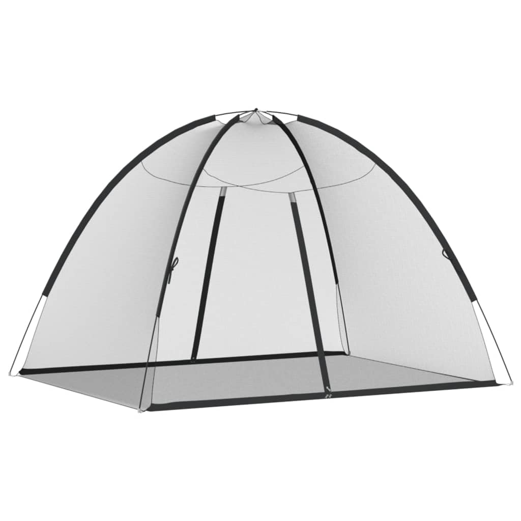 vidaXL Moustiquaire mongole avec portes 220 maille noir 200x150x140 cm, moustiquaire pour lit, moustiquaire portable,, moustiquaire pliable