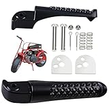 QYMOTO Mini Bike Foot Pegs Footrest Bracket for Coleman CT200U,Trail 200,CT200U-EX,Axis M200,BT200X,CT200U-EXR CC100X CT100U Trail, Minibike Angled Foot Pedal(2 Pack)