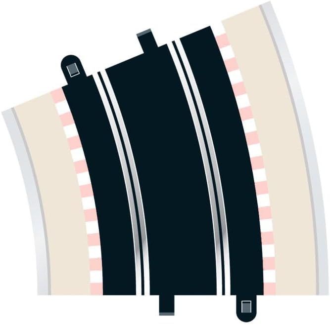 Scalextric C8235 Track Radius - 22.5 Degrees Curve, Black, White, Silver