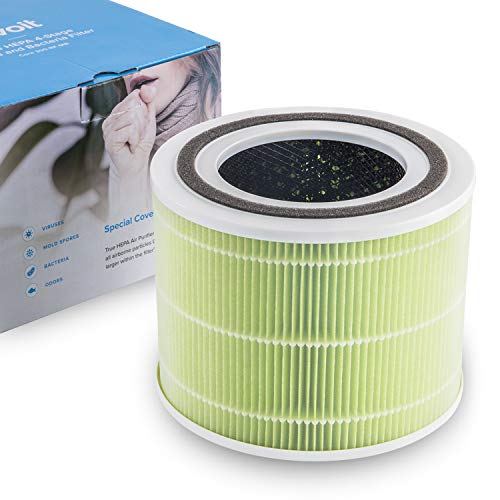 Image of Levoit Original Replacement Mold & Bacteria for Core 300 / 300S Air Purifier only, 3-in-1 Pre-Filter, True HEPA Filter, High-Efficiency Activated Carbon Filter