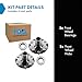 TRQ Front Passenger Side Driver & Passenger Side Wheel Bearing & Hub Kit Compatible with 1996-2002 Toyota 4Runner 2001-2007 Sequoia 1995-2004 Tacoma 2000-2006 Tundra