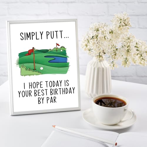 YiKaLus Funny Golf Birthday Card for Men, Snoopy Sports Bday Gifts for Dad Uncle Husband Brother, I Hope Today Is Your Best Birthday By Par
