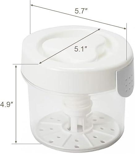 Miniatura 6 de Instant Pickle Maker Tsukemono - Contenedor redondo para hacer pepinillos, fabricado en Japón, sin BPA (1L)
