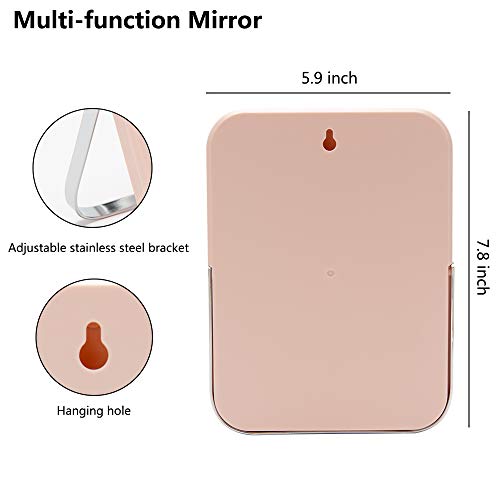 image for YEAKE Table Desk Vanity Makeup Mirror,8-Inch Portable Folding Mirror w