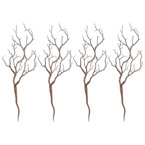 Branches flexibles en plastique marron imitation bois de cerf x4 - 2