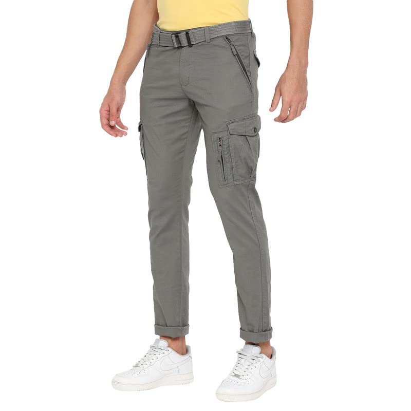 Image of BEEVEE Mens Fixed Waist Cargo Pant with D-Ring Belt.