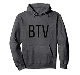 BTV Burlington Vermont Airport Code Listen BTV Pullover Hoodie