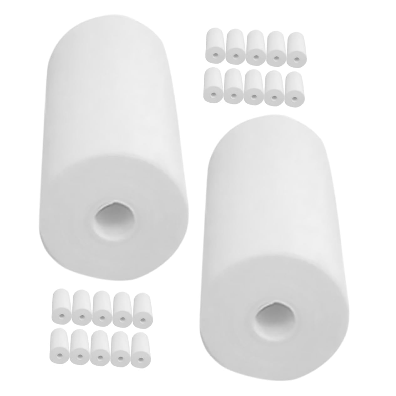 25 Rollos de Papel Térmico para Impresora de Tickets Blanco Almacenamiento Cómodo 57 Mm