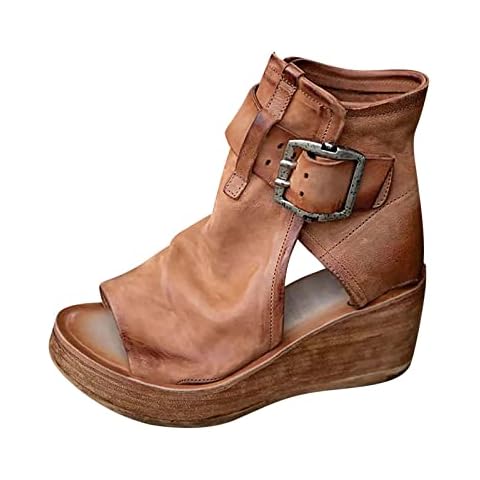 HAOLEI Ladies Gothic Wedge Sandals Cover