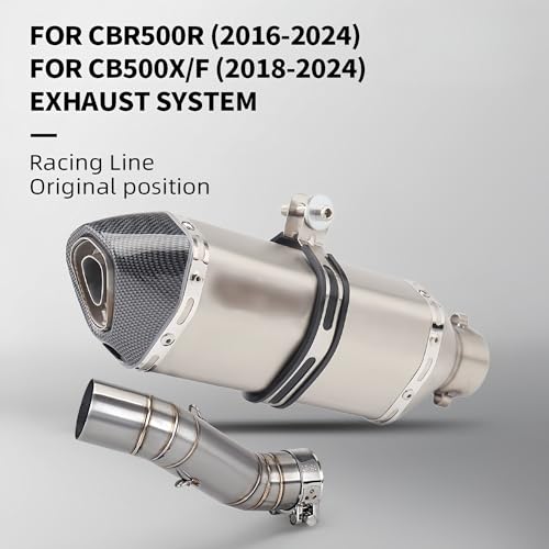 Tuyau d'échappement de moto 51mm compatible CB500F et CB400