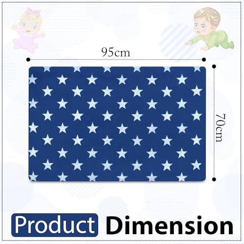 Image of GLUN Fleece Baby Blanket for Newborn, Pack of 2 Navy Blue Colours, All-Season Blanket Ultrasoft Baby Blanket for Babies