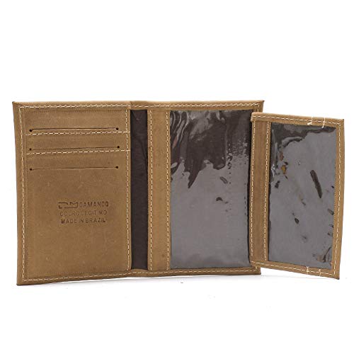 Carteira Masculina DM DAMANDO Couro Tamanho:Unico;Cor:Amarelo;Genero:Masculino